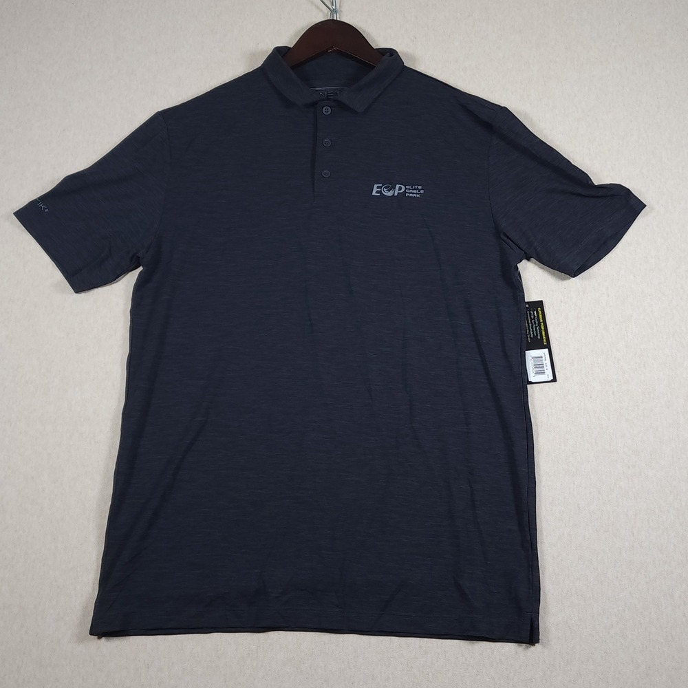 Anetik Premium Performance Polo Shirt UPF 30 Elite Cable Park Gray Mens Size M